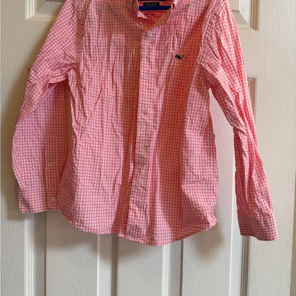 Vineyard Vines Boys' Pink Gingham Button-Down Shirt
